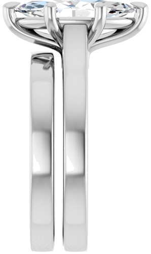 Sužadėtuvių Žiedas „Claw-Prong“ 14k white gold Marquise 13mm x 6.5mm (9)
