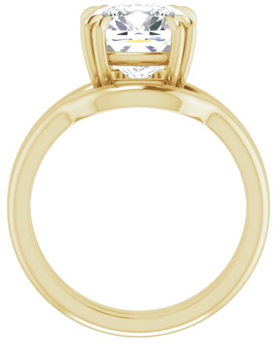 Sužadėtuvių Žiedas „Double Claw-Prong Solitaire“ 18k yellow gold Cushion 9mm (7)