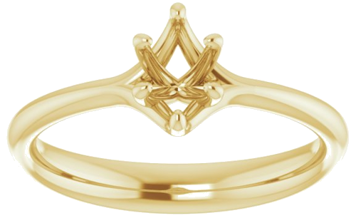 Sužadėtuvių Žiedas „Solitaire“ 14k yellow gold Oval 6mm x 4mm (3)