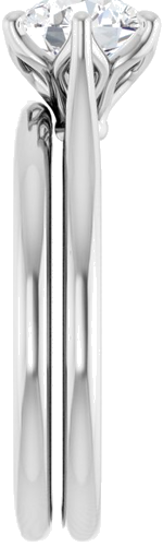 Sužadėtuvių Žiedas „Solitaire“ 750 Baltojo Aukso Round 7mm (9)