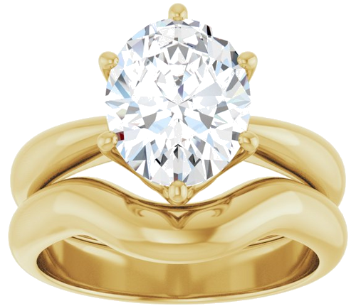 Sužadėtuvių Žiedas „Solitaire Crown-Inspired“ 14k yellow gold Oval 10mm x 8mm (8)