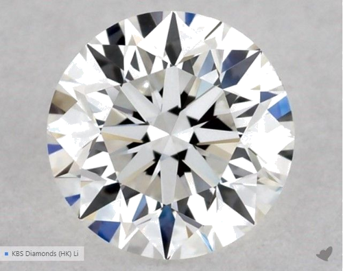 0.5 carat G-VVS2 Excellent cut Natūralus Round Deimantas (1)