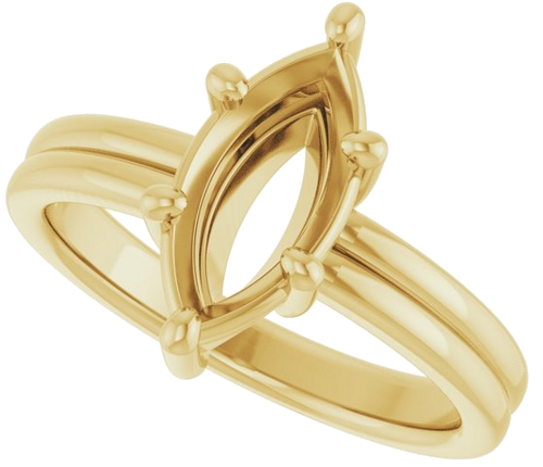 Sužadėtuvių Žiedas „Solitaire“ 14k yellow gold Marquise 12mm x 6mm (5)