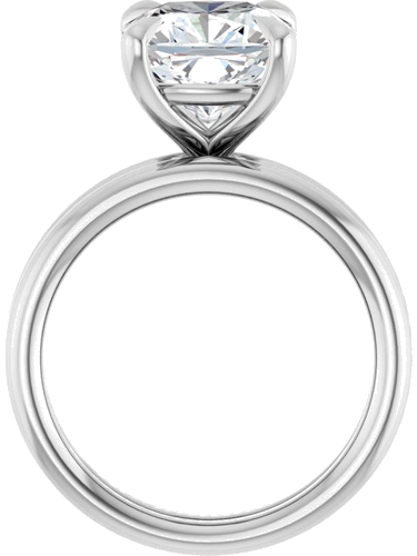 Sužadėtuvių Žiedas „Claw-Prong Solitaire“ 14k white gold Cushion 9mm (7)