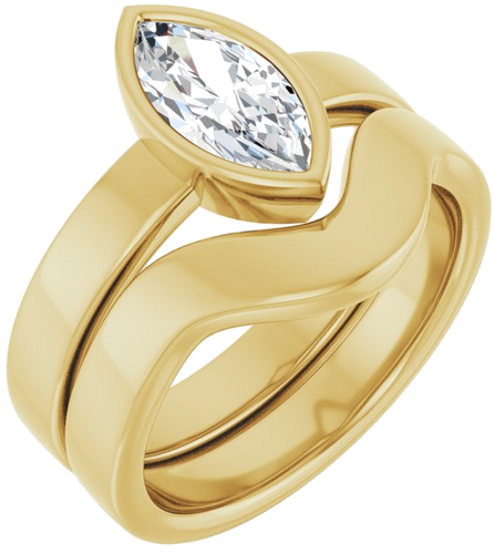 14K Yellow 10x5 mm Marquise Solitaire Engagement Ring Mounting (6)
