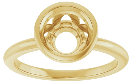 Sužadėtuvių Žiedas „Bezel-Set“ 14k yellow gold Round 8mm (3)