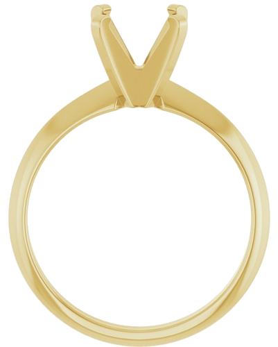 14K Yellow 7.6 mm Round Solitaire Engagement Ring Mounting (2)