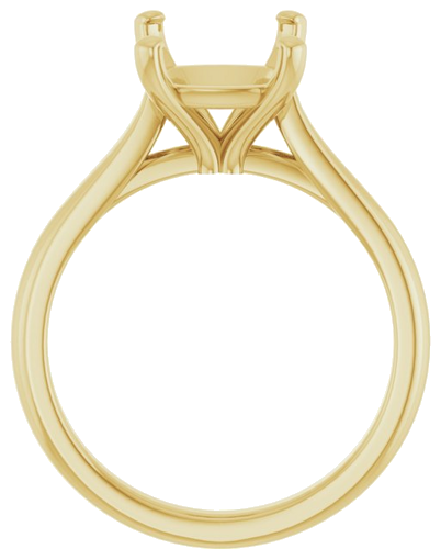 Sužadėtuvių Žiedas 14k yellow gold Elongated Cushion 11mm x 9mm (2)