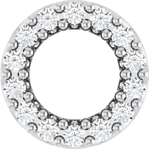 Pakabukas „Halo-Style“ 14k white gold Round 5mm (2)
