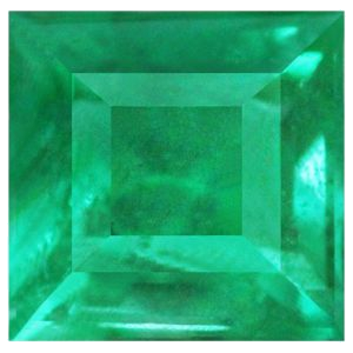 0.54 carat GREEN Square Smaragdas (1)