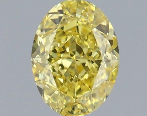 0.8 carat Fancy Vivid Yellow-VS1 Natūralus Oval Deimantas (1)