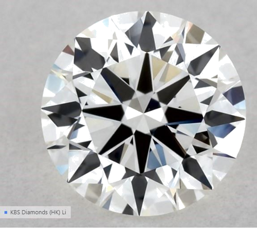 0.51 carat H-VVS2 Excellent cut Natūralus Round Deimantas (1)