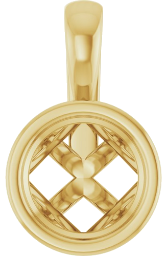 Pakabukas „Solitaire“ 14k yellow gold Round 6.5mm (1)
