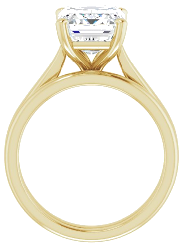 Sužadėtuvių Žiedas „Solitaire“ 585 Geltonojo Aukso Emerald 10mm x 8mm (7)