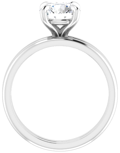 Platinum  7.4 mm Round Solitaire Engagement Ring Mounting (7)