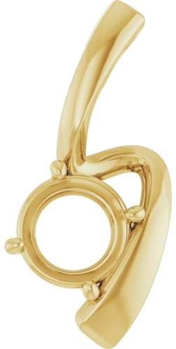 Pakabukas „Solitaire Freeform“ 14k yellow gold Round 7.4mm (1)