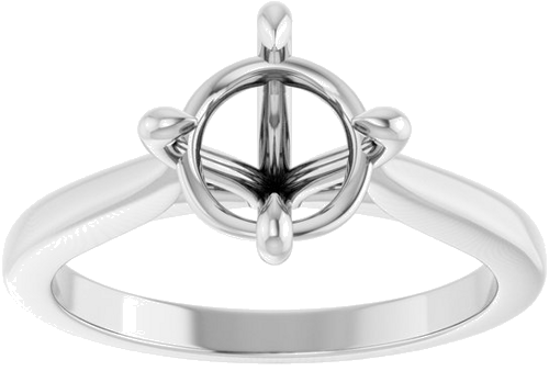 Sužadėtuvių Žiedas „Solitaire“ 14k white gold Round 7.4mm (3)
