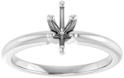 14K White  7x3.5 mm Marquise Solitaire Engagement Ring Mounting (3)