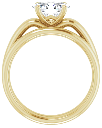 Sužadėtuvių Žiedas 14k yellow gold Oval 8mm x 6mm (7)