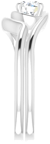 Sužadėtuvių Žiedas „Solitaire“ 585 Baltojo Aukso Round 5.2mm (9)