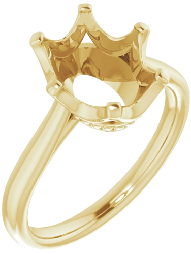 Sužadėtuvių Žiedas „Solitaire“ 14k yellow gold Oval 11mm x 9mm (1)