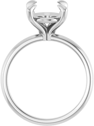 Sužadėtuvių Žiedas „Solitaire“ 10k white gold Oval 11mm x 9mm (2)