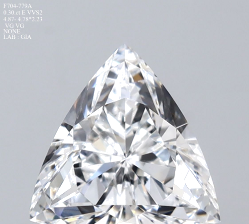 0.3 carat E-VVS2 Natūralus Triangular Deimantas (1)