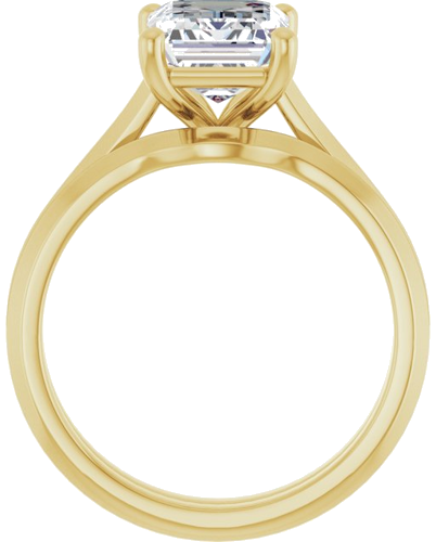 14K Yellow 9x7 mm Emerald Solitaire Engagement Ring Mounting (7)