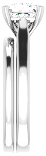 Sužadėtuvių Žiedas „Solitaire“ 950 Platinos Square 6mm (9)