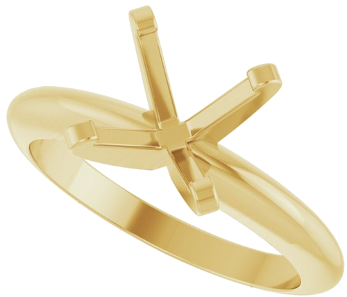 Sužadėtuvių Žiedas „Solitaire“ 585 Geltonojo Aukso Round 8mm (5)