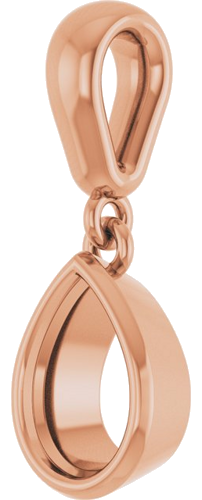 Pakabukas „Bezel-Set Charm“ 14k rose gold Pear 7mm x 5mm (2)