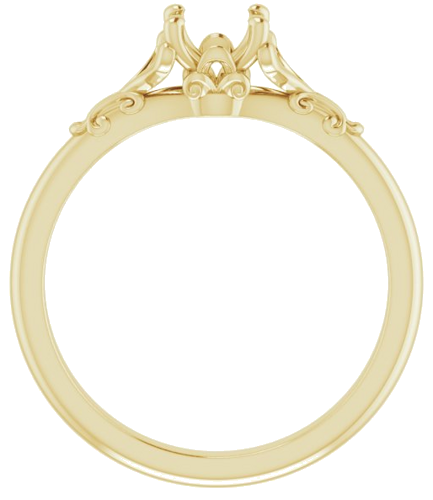 Sužadėtuvių Žiedas „Solitaire“ 14k yellow gold Round 5.5mm (2)
