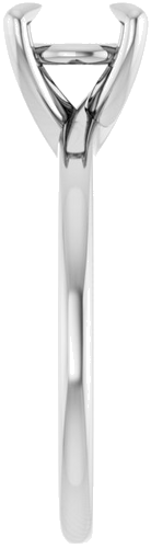 Sužadėtuvių Žiedas 14k white gold Round 7mm (4)