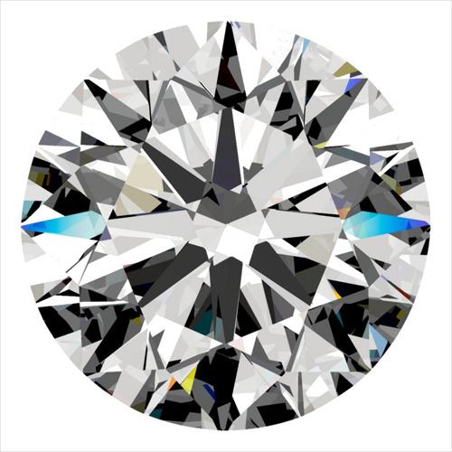 0.3 carat D-VS2 Excellent cut Natūralus Round Deimantas (1)