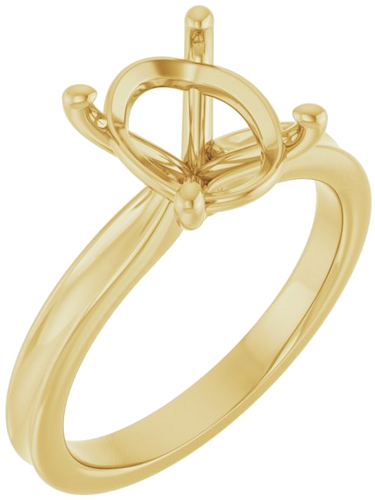 Sužadėtuvių Žiedas 14k yellow gold Oval 10mm x 8mm (1)