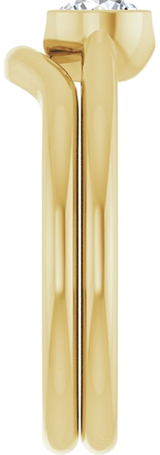 Sužadėtuvių Žiedas „Half-Bezel Solitaire“ 14k yellow gold Round 4.8mm (9)