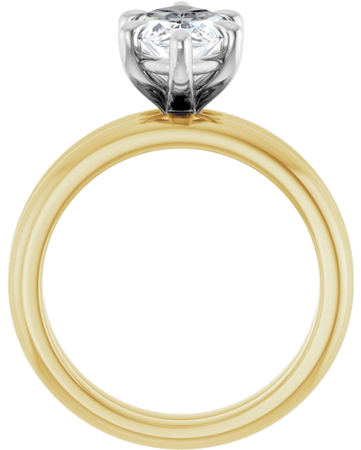 Sužadėtuvių Žiedas „Claw-Prong“ 14k yellow/white gold Marquise 13mm x 6.5mm (7)