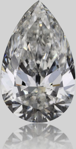 0.43 carat F-SI2 Natūralus Pear Deimantas (1)