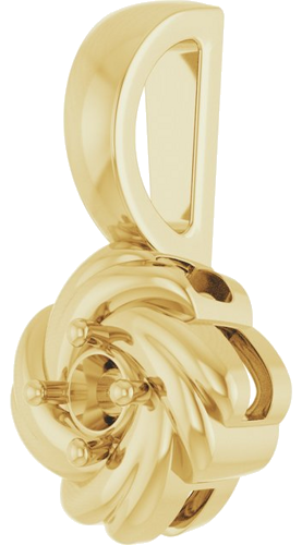 Pakabukas „Knot“ 14k yellow gold Round 3mm (2)