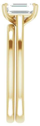 Sužadėtuvių Žiedas „Solitaire“ 585 Geltonojo Aukso Emerald 7mm x 5mm (9)