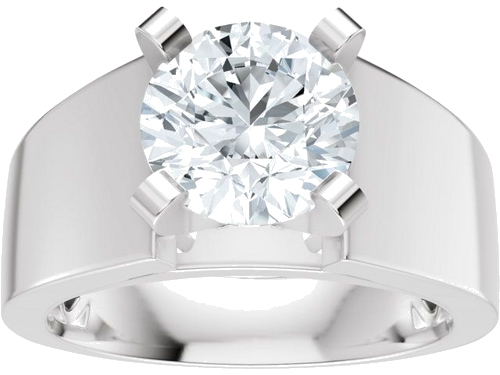 Sužadėtuvių Žiedas „Solitaire Cathedral-Style“ 14k white gold Round 8mm (8)