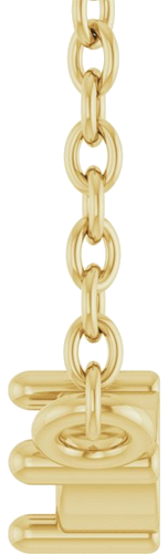 Pakabukas „Family Bar“ 585 Geltonojo Aukso Round 2mm (3)