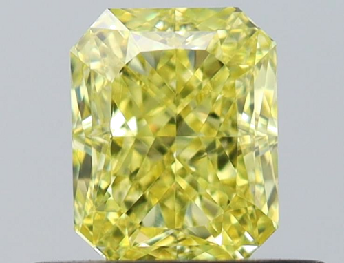 0.5 carat Fancy Intense Yellow-VVS2 Natūralus Radiant Deimantas (1)