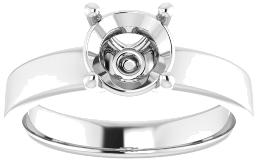 Sužadėtuvių Žiedas „Solitaire“ 14k white gold Round 7mm (3)
