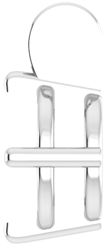Pakabukas „Solitaire“ 585 Baltojo Aukso Round 8.5mm (3)