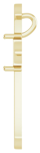 Pakabukas „Accented Cross“ 14k yellow gold Emerald 6mm x 4mm (3)