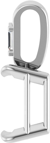 14K White 7x5 mm Emerald .03 CTW Natural Diamond Semi-Set Pendant (3)