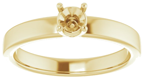 Sužadėtuvių Žiedas „Solitaire“ 14k yellow gold Round 4.1mm (3)