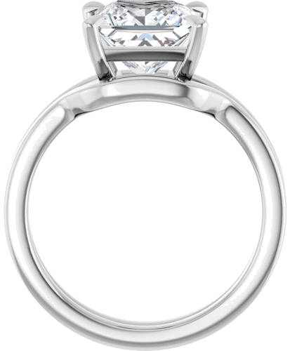 Sužadėtuvių Žiedas „Claw-Prong Solitaire“ 14k white gold Square 7.5mm (7)