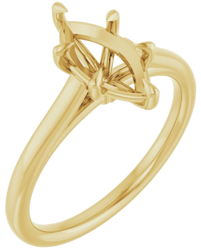 Sužadėtuvių Žiedas „Claw-Pong“ 14k yellow gold Marquise 10.5mm x 5.5mm (1)